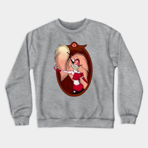 Hazbin Hotel Cherri Bomb Portrait Crewneck Sweatshirt by Thehazbeansky1